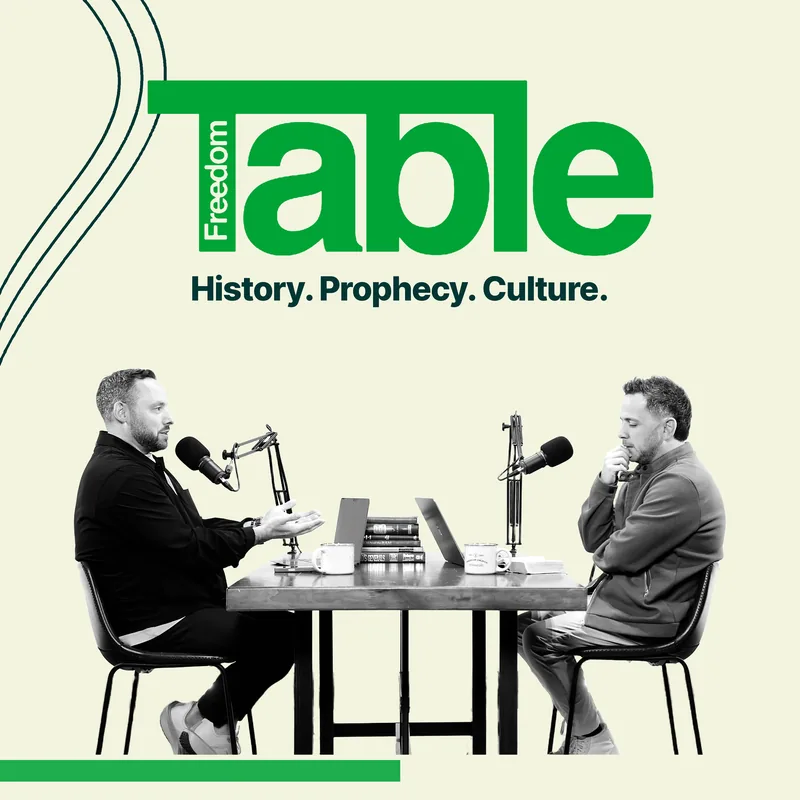 Freedom Table podcast cover: Joey Sarlo and Joshua Finley at the table